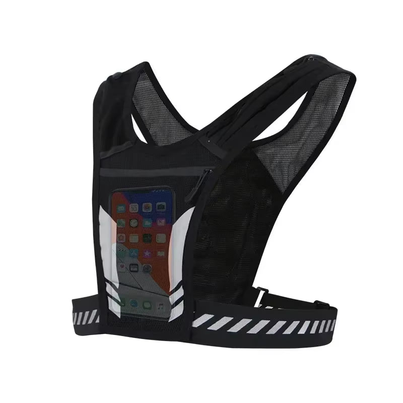 Lightweight Hydration Vest with Phone Pocket and Water Bottle Holder for Outdoor Activities, Cycling, and Hiking