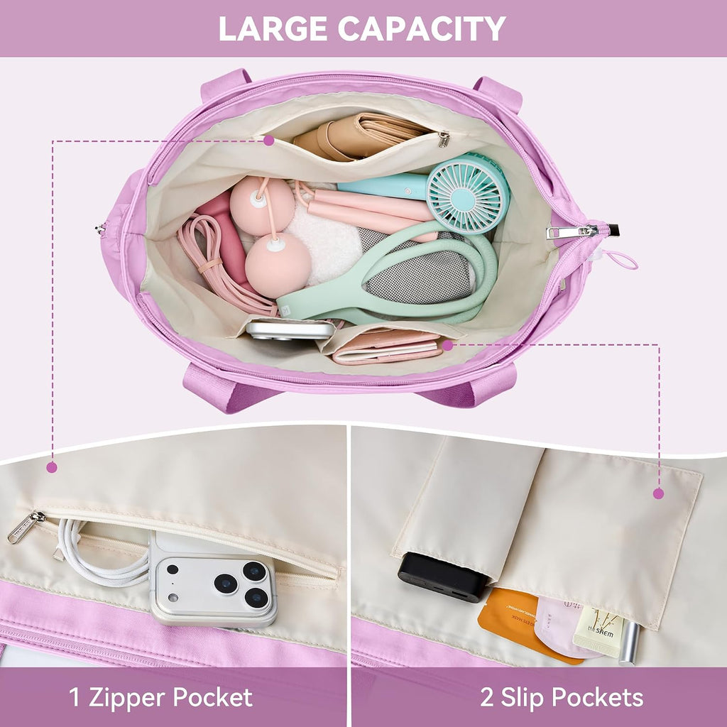 WLLWOO Women's Thick Yoga Mat Bag with Breathable Mesh and Wet Pocket Gym Tote