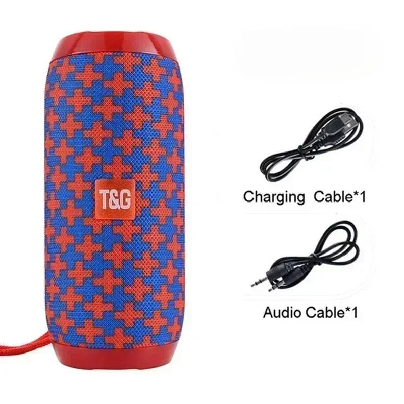 Wireless Portable Bluetooth Speaker with Subwoofer, Waterproof Outdoor Stereo Surround Sound and FM Radio Support
