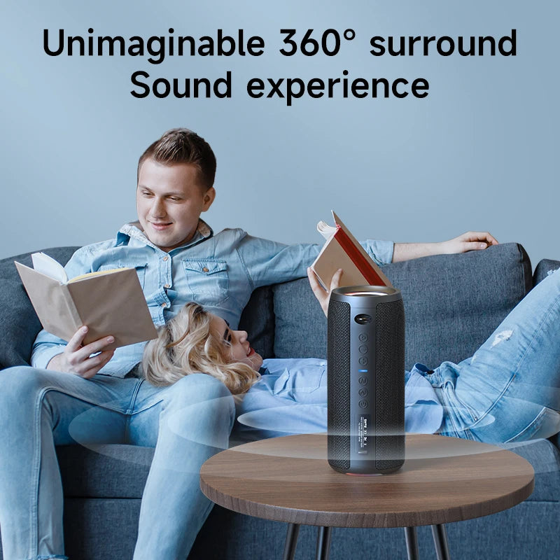 S51Pro 40W High-Power Bluetooth Speaker with 3D Stereo Bass, Portable IPX5 Waterproof Design, TWS Compatible Boom Box