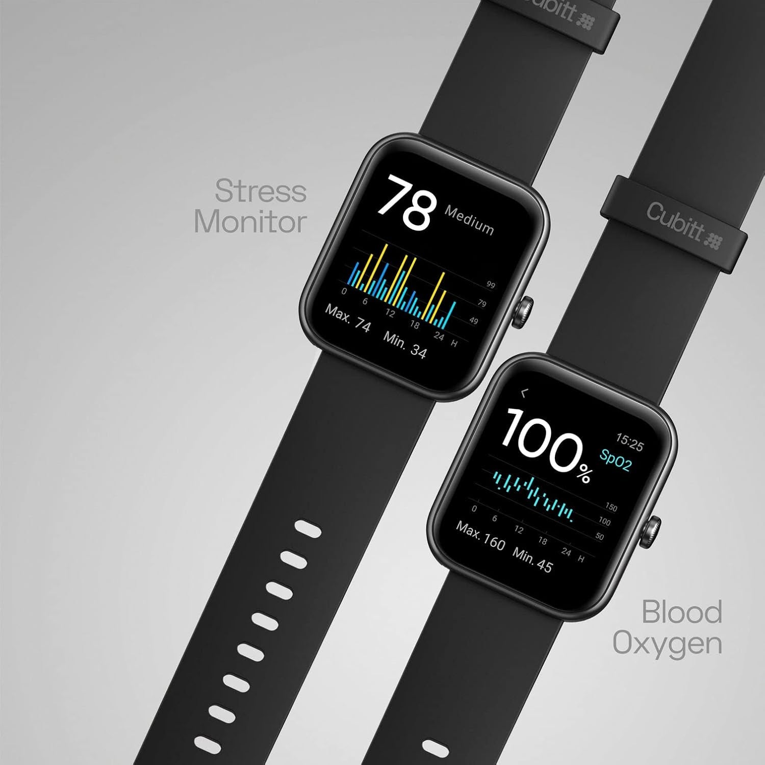 Cubitt Ct2Pro Series 3 Smart Watch - 1.69" Touch Screen, Fitness Tracker with Alexa Integration, Bluetooth Calling, Blood Oxygen Monitoring, Heart Rate and Stress Tracking, Sleep Analysis, Waterproof Design, Step Counter