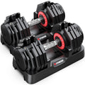 Adjustable Dumbbell Set - 160 lbs (80 lbs x 2) with 16 Weight Configurations for Comprehensive Home Workouts