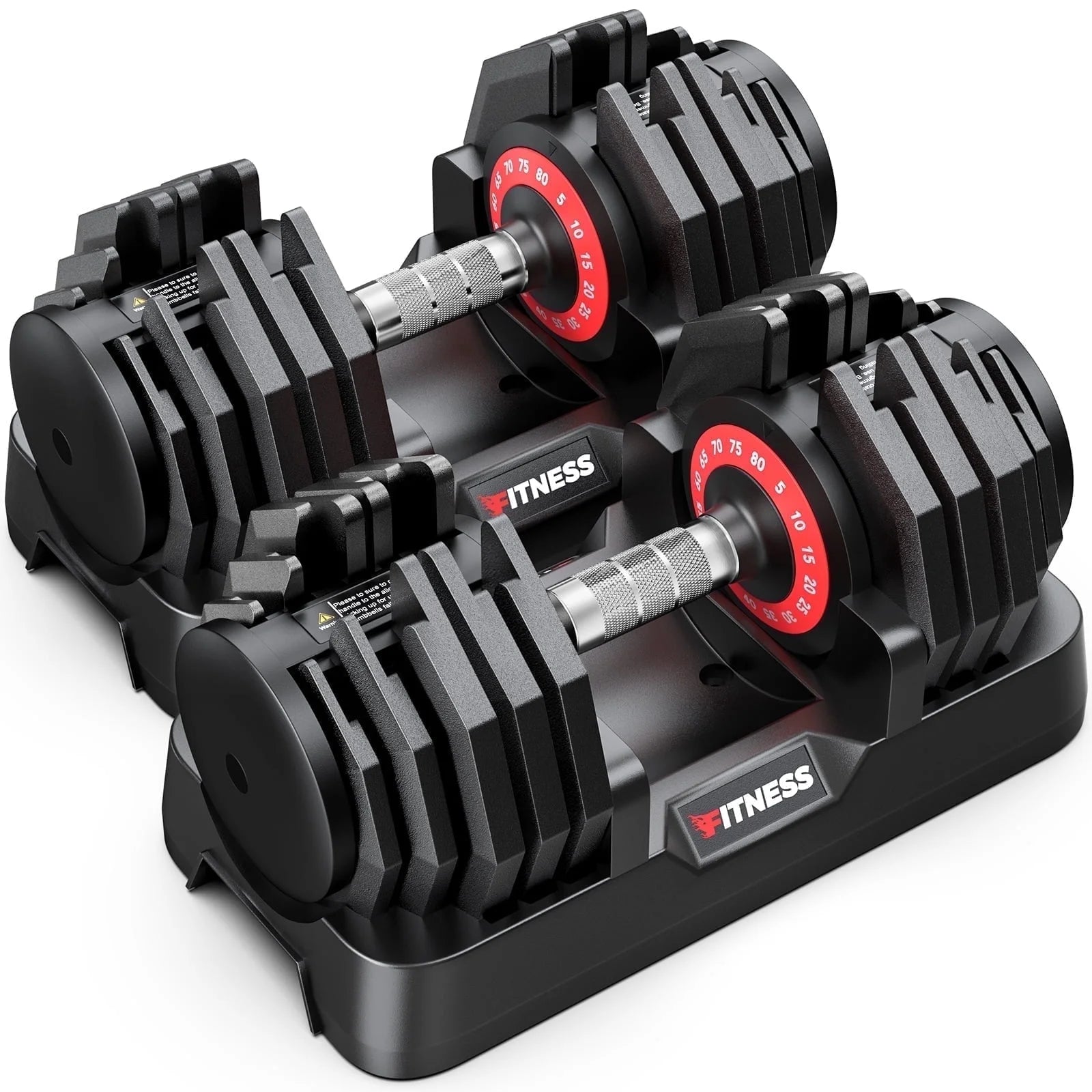 Adjustable Dumbbell Set - 160 lbs (80 lbs x 2) with 16 Weight Configurations for Comprehensive Home Workouts