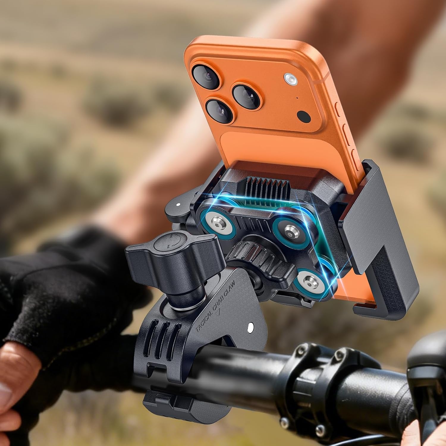 Anti-Vibration Motorcycle Phone Mount - Shockproof Handlebar Holder for E-Bikes, Electric Scooters, and Bicycles, Compatible with 4.7-7 Inch Phones