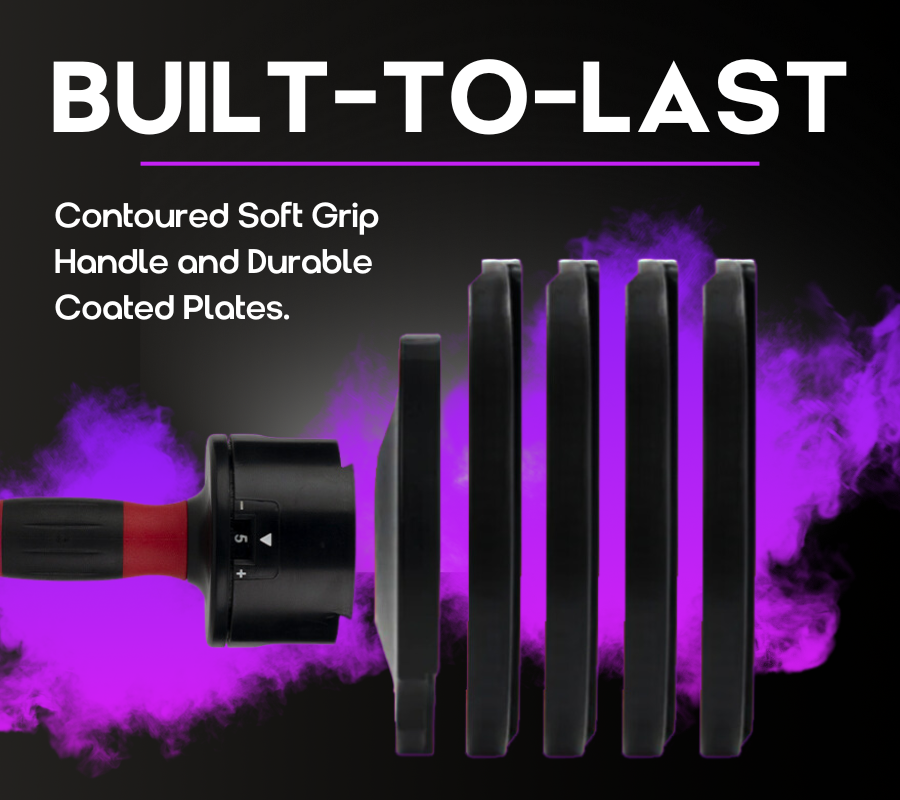 Transform Your Workout with the Versatile Adjustable Dumbbell Set - 5 to 50 lbs in One Compact Design