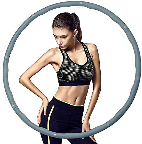 Weighted Fitness Hula Hoop for Adults & Kids – Adjustable 8-Section Design