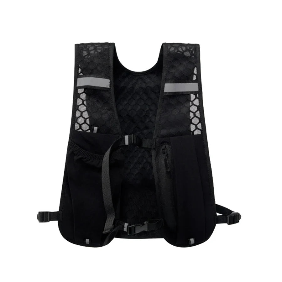 Reflective Hydration Running Vest – Lightweight Chest Pack for Biking & Running