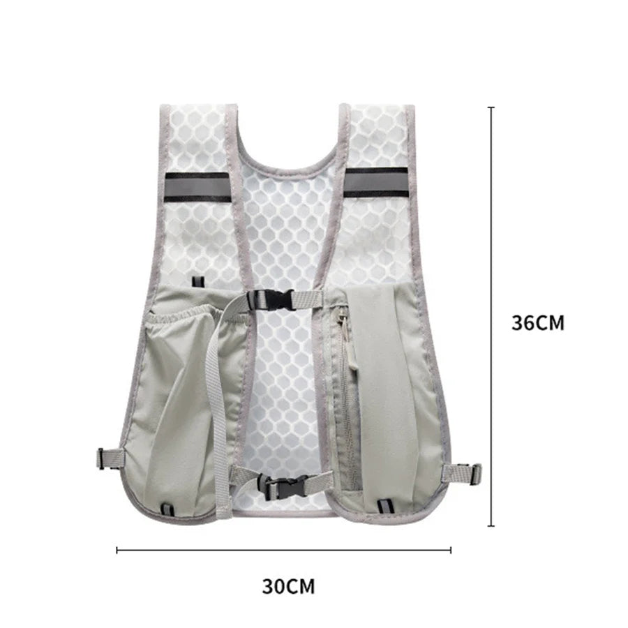 Reflective Hydration Running Vest – Lightweight Chest Pack for Biking & Running