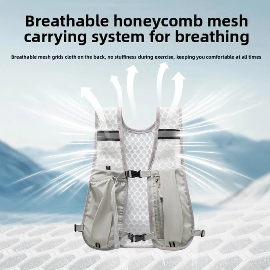 Reflective Hydration Running Vest – Lightweight Chest Pack for Biking & Running